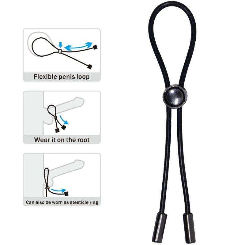 For Him-Anello fallico con cavo e testicoli-silicone, impermeabile 2 For Him-Anello fallico con cavo e testicoli-silicone, impermeabile — PRETTY LOVE · Anelli & Guaine per pene (imaginea 2)