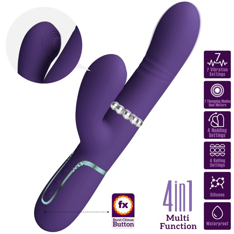 High Tech-Vibratore multifunzione coniglio G-spot in silicone 16 High Tech-Vibratore multifunzione coniglio G-spot in silicone — PRETTY LOVE · Vibratori (imaginea 2)