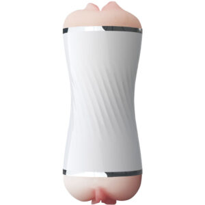 Armony-Masturbatore Doppia Vagina e Bocca, Bianco-TPE 5 Armony-Masturbatore Doppia Vagina e Bocca, Bianco-TPE · Masturbatori