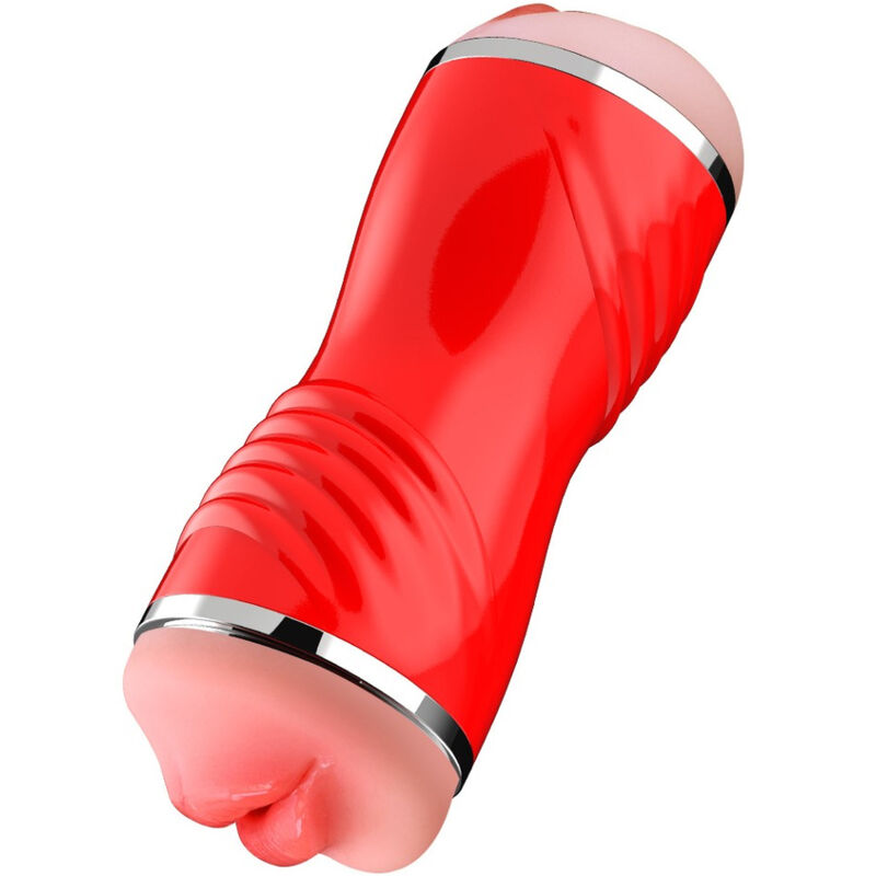 Armony-Masturbatore Doppia Vagina e Bocca, Rosso-TPE · Masturbatori (immagine 2)
