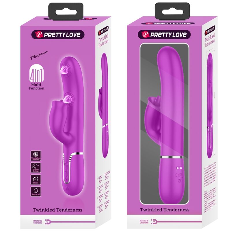 High Tech-Vibratore coniglio con funzione di liquefazione in silicone — PRETTY LOVE · Vibratori (imaginea 4)