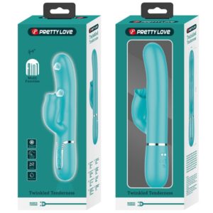 High Tech-Vibratore coniglio con legatura Aqua Green-Silicone, 7 velocità — PRETTY LOVE · Vibratori (immagine 4)