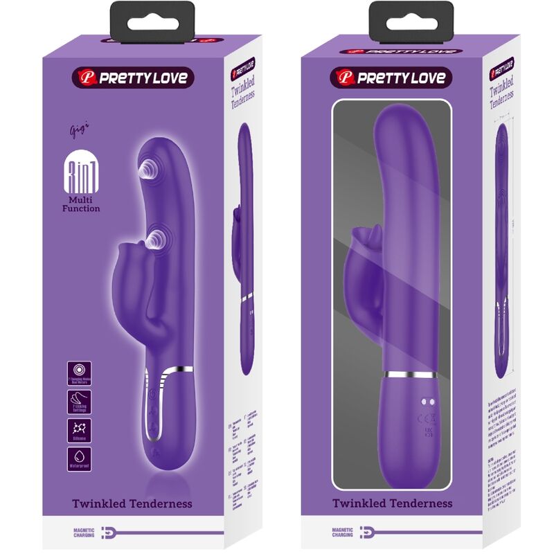 High Tech-Vibratore coniglio con funzione di liquefazione in silicone — PRETTY LOVE · Vibratori (imaginea 8)