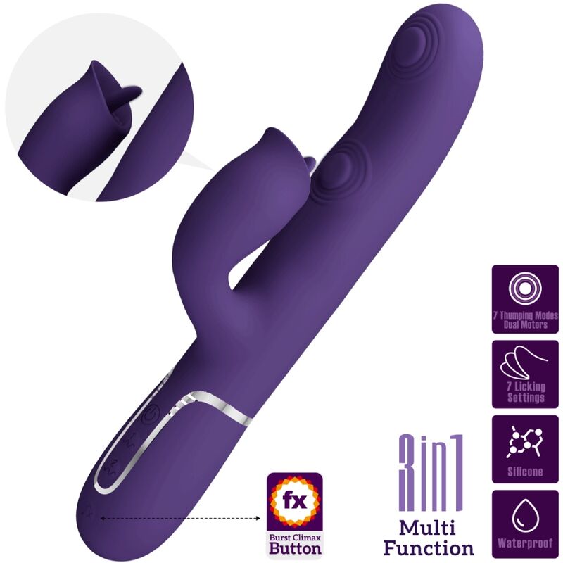 High Tech-Vibratore coniglio con funzione di liquefazione in silicone — PRETTY LOVE · Vibratori (imaginea 6)