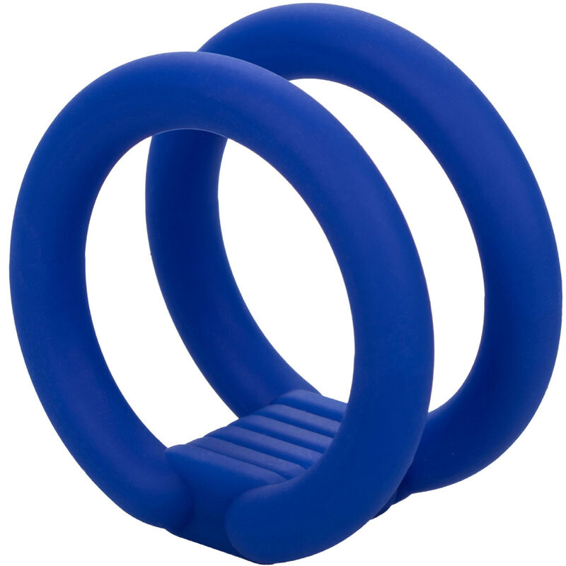 Calexotics-Anello doppio per il pene, Blu-Silicone · Anelli & Guaine per pene (immagine 2)
