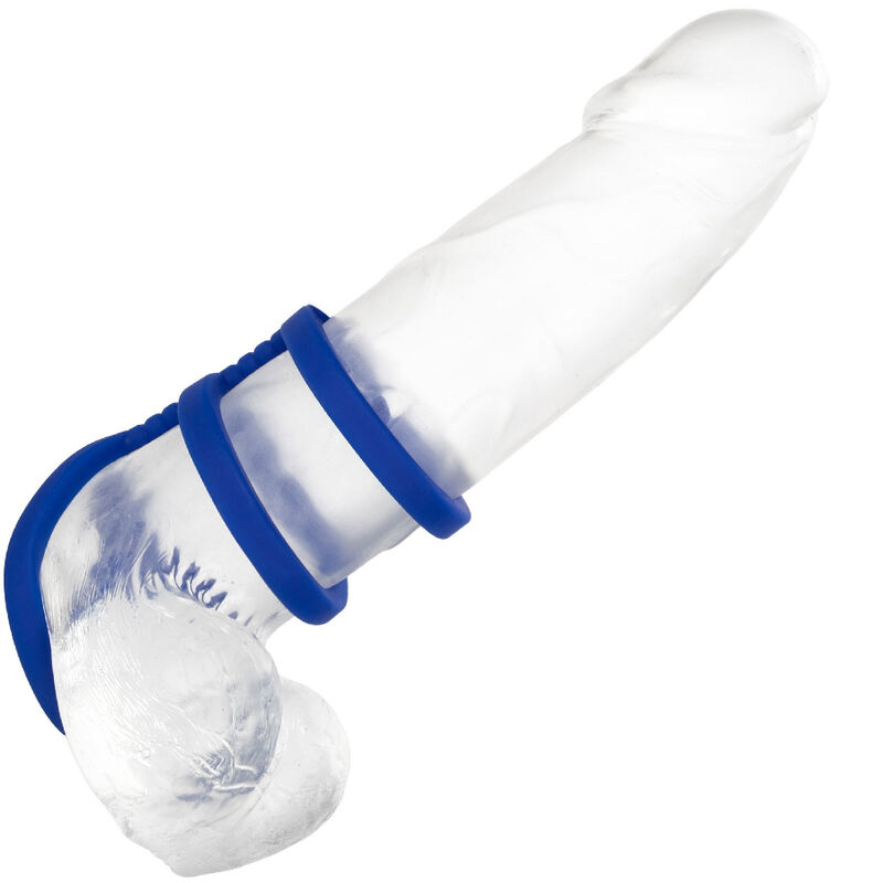 Calexotics-Anello Triplo per Pene Blu-Silicone · Anelli & Guaine per pene (immagine 5)