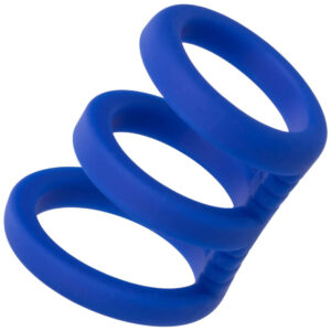 Calexotics-Anello Triplo per Pene Blu-Silicone · Anelli & Guaine per pene (immagine 4)