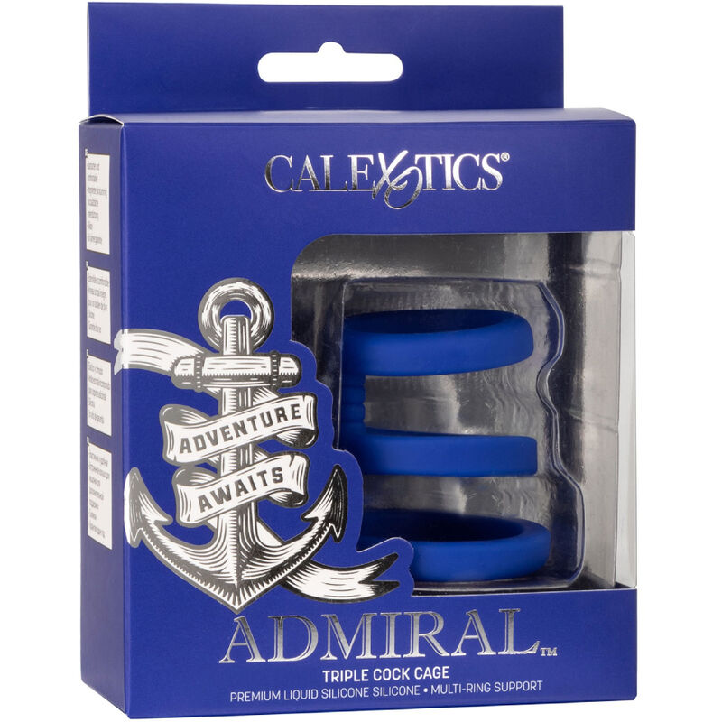 Calexotics-Anello Triplo per Pene Blu-Silicone · Anelli & Guaine per pene (immagine 2)
