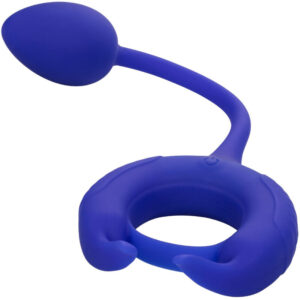 Calexotics-Anello vibrante con peso Blu-Silicone, 10 · Anelli & Guaine per pene (immagine 5)