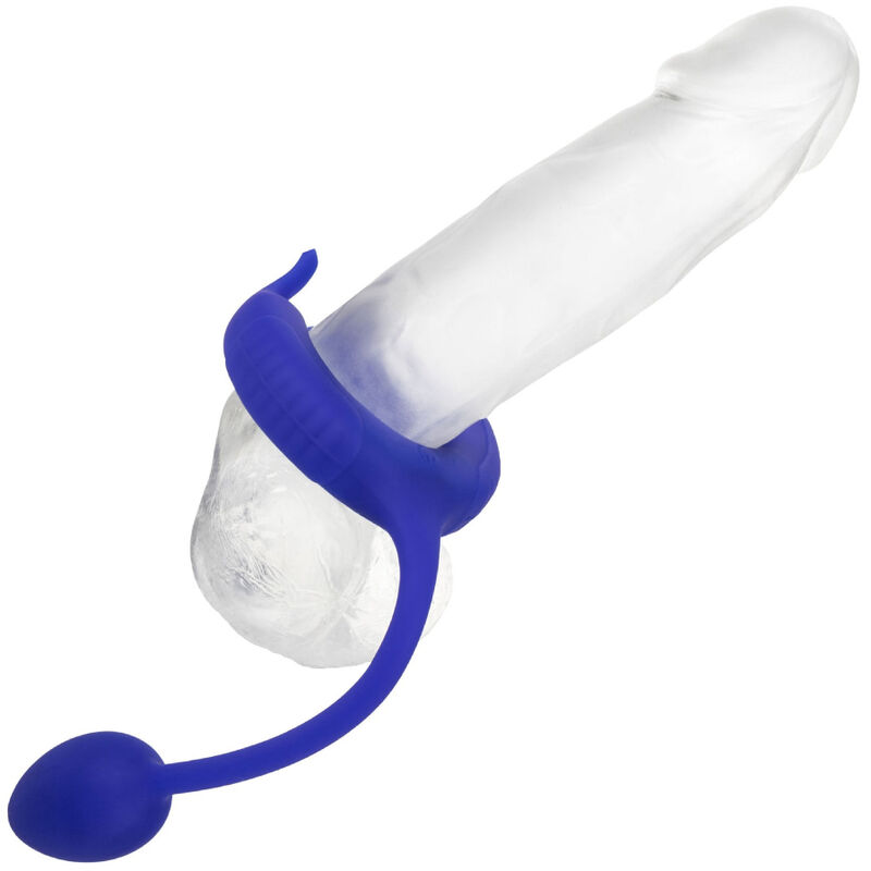 Calexotics-Anello vibrante con peso Blu-Silicone, 10 · Anelli & Guaine per pene (immagine 4)