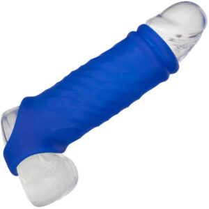 Calexotics-Wave Guaina Pene di Silicone Liquido, Blu · Anelli & Guaine per pene (imaginea 5)