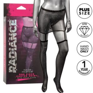 Calexotics-Radiance Garter Skirt Thigh Highs Plus Size