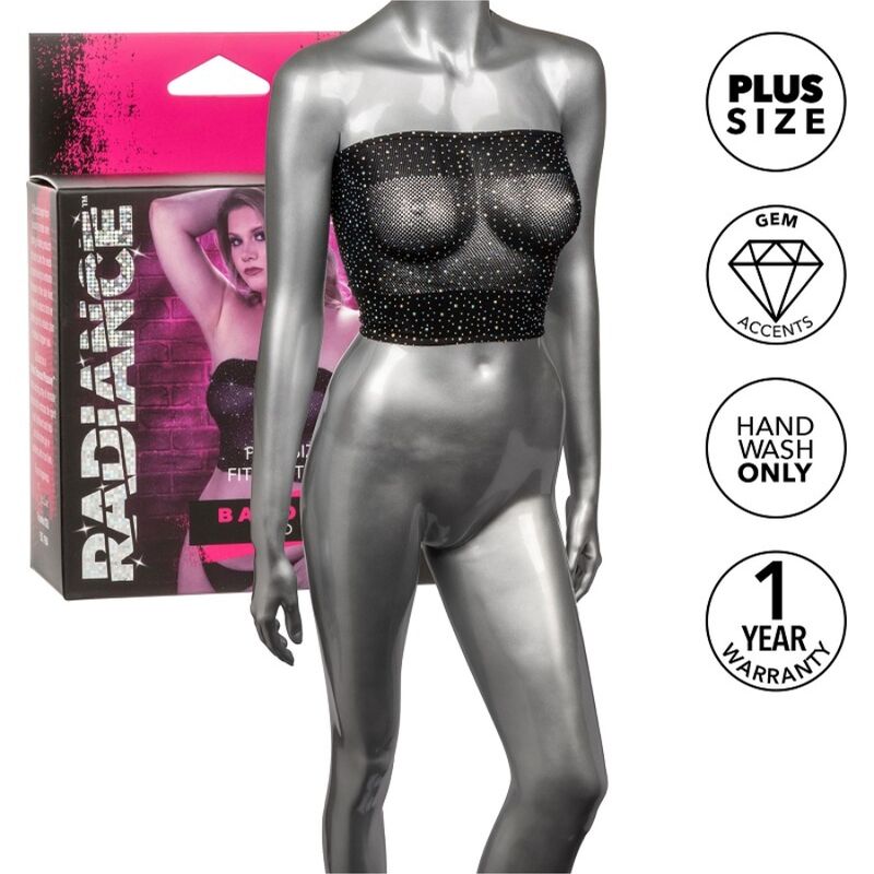 Calexotics-Radiance Bandeau Top con Strass Taglie Forti-Bottiglia
