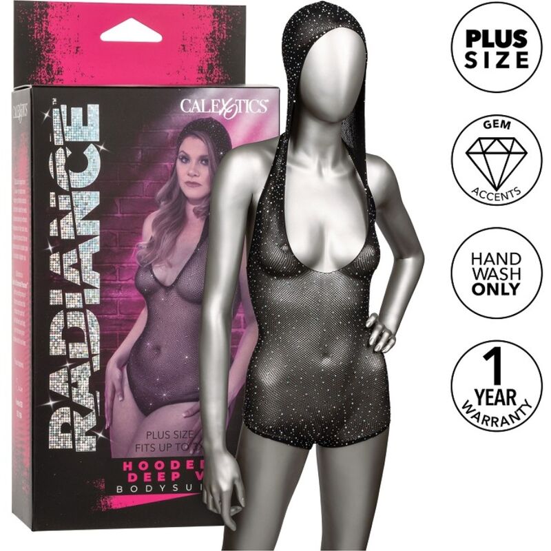 Calexotics-Radiance Body con Chiusura e Scollatura a V, Plus