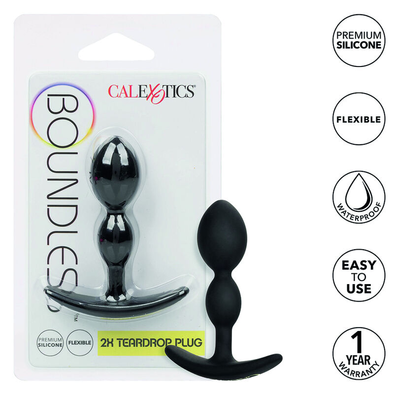 Calexotics-Boundless 2X Teardrop plug-Silicone · Giocattoli anali (imaginea 8)