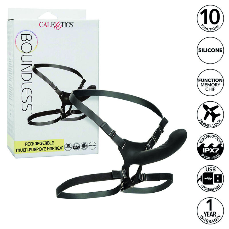 Calexotics-Boundless Ricaricabile Multi-purpose Harness-Silicone 2 Calexotics-Boundless Ricaricabile Multi-purpose Harness-Silicone · Strap-on & Imbracature (imaginea 2)
