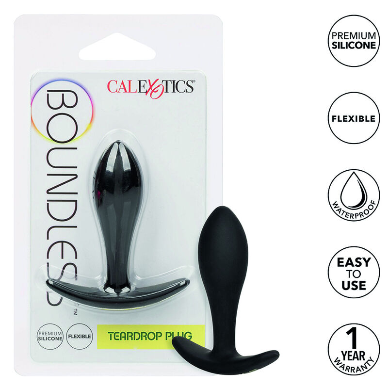 Calexotics-Boundless Plug anale Forma sottile lacrimale, Silicone · Giocattoli anali (immagine 9)