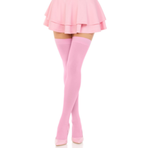 Leg Avenue Hosiery-Calze fino alla coscia in Nylon Rosa · Lingerie sexy donna (imaginea 3)