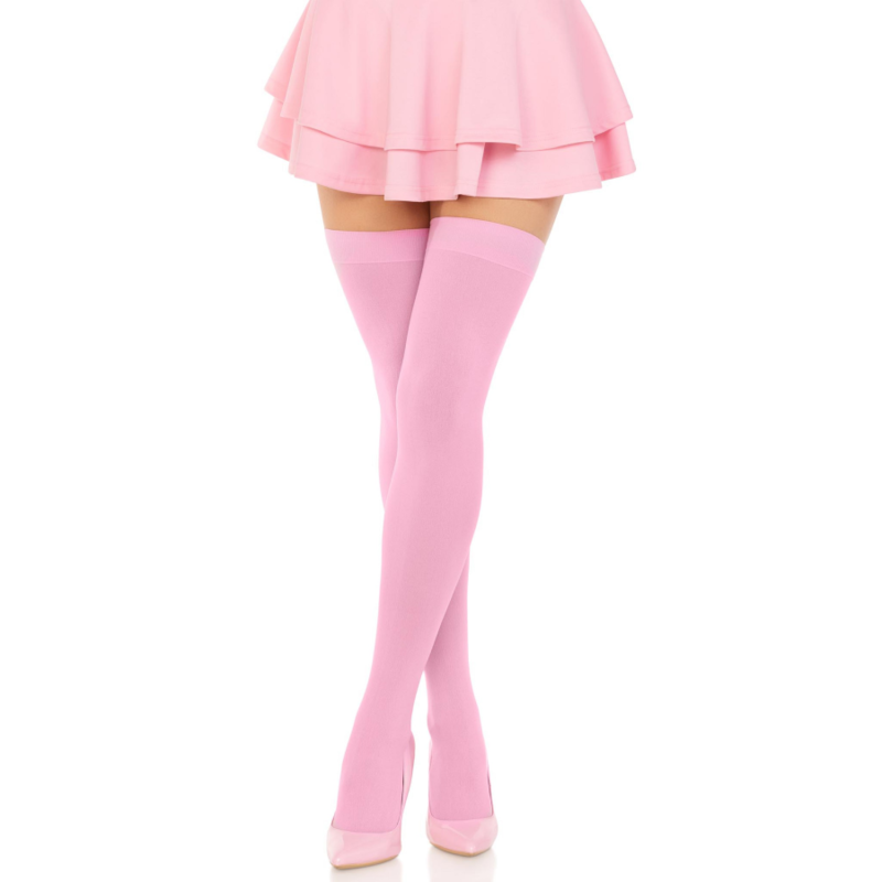 Leg Avenue Hosiery-Calze fino alla coscia in Nylon Rosa 3 Leg Avenue Hosiery-Calze fino alla coscia in Nylon Rosa · Lingerie sexy donna (imaginea 3)