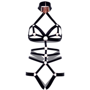 Leg Avenue Kink-Imbracatura Elastico Aperto alla Zona Intima-Metallo · Lingerie sexy donna (imaginea 5)