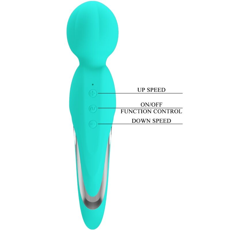 High Tech-Walter Bacchetta Vibrante Verde Aqua-Silicone, 7 velocità 3 High Tech-Walter Bacchetta Vibrante Verde Aqua-Silicone, 7 velocità — PRETTY LOVE · Vibratori (imaginea 3)