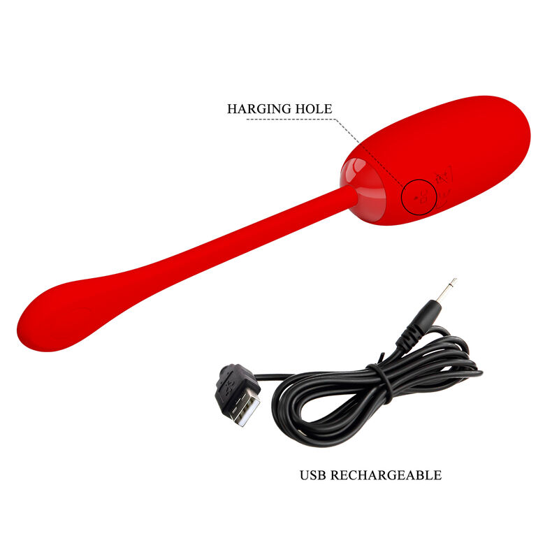 Fun Toys-Julius Uovo Vibratore Ricaricabile Resistente all'Acqua-Rosso 8 Fun Toys-Julius Uovo Vibratore Ricaricabile Resistente all'Acqua-Rosso — PRETTY LOVE · Vibratori (imaginea 8)