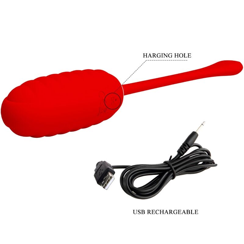 Fun Toys-Kirk Uovo Vibratore Ricaricabile Rosso-Silicone, 12 velocità 8 Fun Toys-Kirk Uovo Vibratore Ricaricabile Rosso-Silicone, 12 velocità — PRETTY LOVE · Vibratori (imaginea 8)
