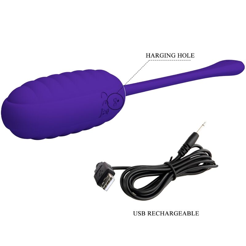 Fun Toys-Kirk Uovo Vibrante Ricaricabile Viola-Silicone, 12 velocità 8 Fun Toys-Kirk Uovo Vibrante Ricaricabile Viola-Silicone, 12 velocità — PRETTY LOVE · Vibratori (imaginea 8)