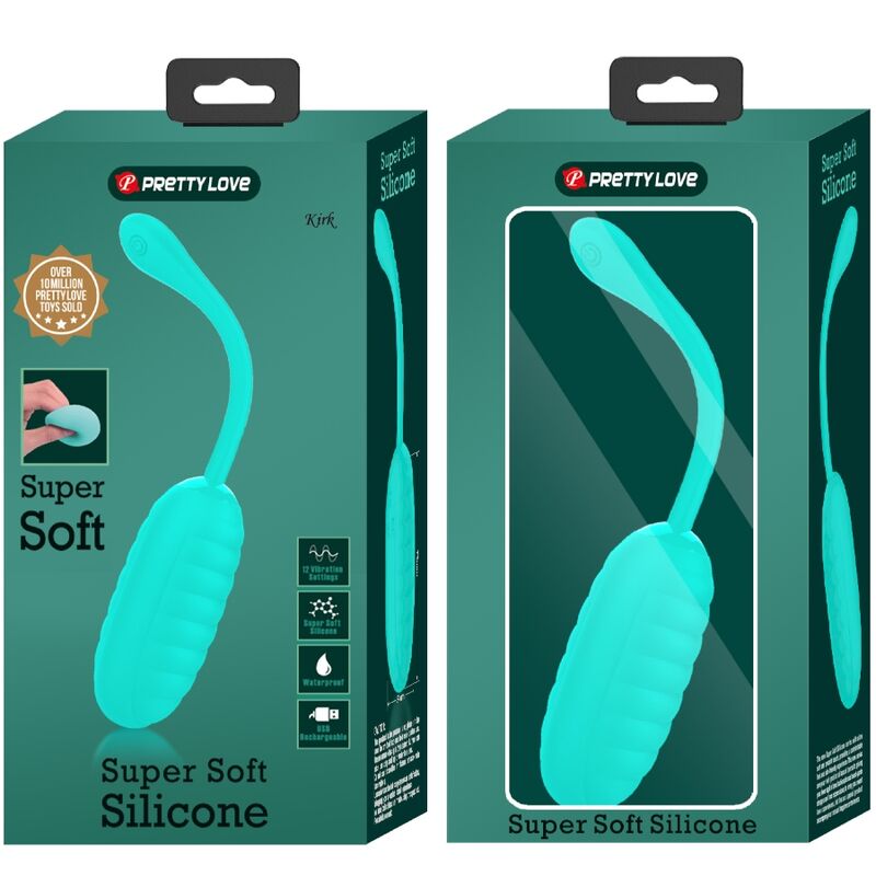 Fun Toys-Kirk Uovo Vibrante Ricaricabile Aqua Green-Silicone, 12 — PRETTY LOVE · Vibratori (immagine 9)