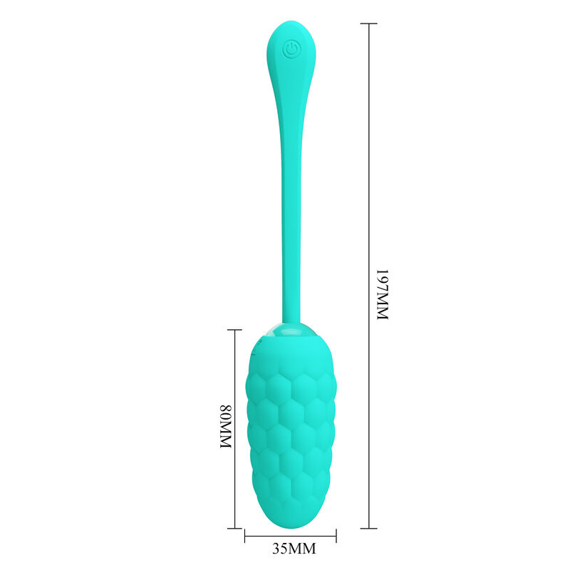 Fun Toys-Uovo Vibrante Ricaricabile Texture Marine Aqua Green, 12 — PRETTY LOVE · Vibratori (imaginea 9)