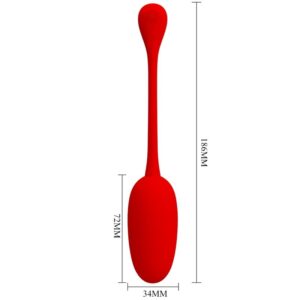 Fun Toys-Knucker Uova Vibratore Rosso Ricaricabile-Silicio, 12 velocità — PRETTY LOVE · Vibratori (imaginea 6)