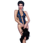 Chilirose Bodies-CR-4479 Bodysuit Crotchless Blue S/M · Lingerie sexy donna