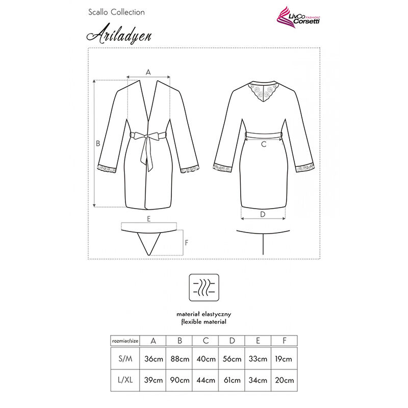 Livco Corsetti Fashion-Ariladyen LC-90568 Halat + Tanga 1 Livco Corsetti Fashion-Ariladyen LC-90568 Halat + Tanga · Lingerie spicy & Bodystocking (imaginea 2)