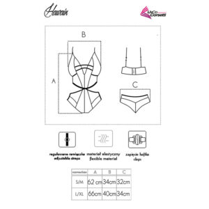 Livco Corsetti Fashion-Hawain LC-90665 Corpo Nero · Lingerie sexy donna (immagine 4)