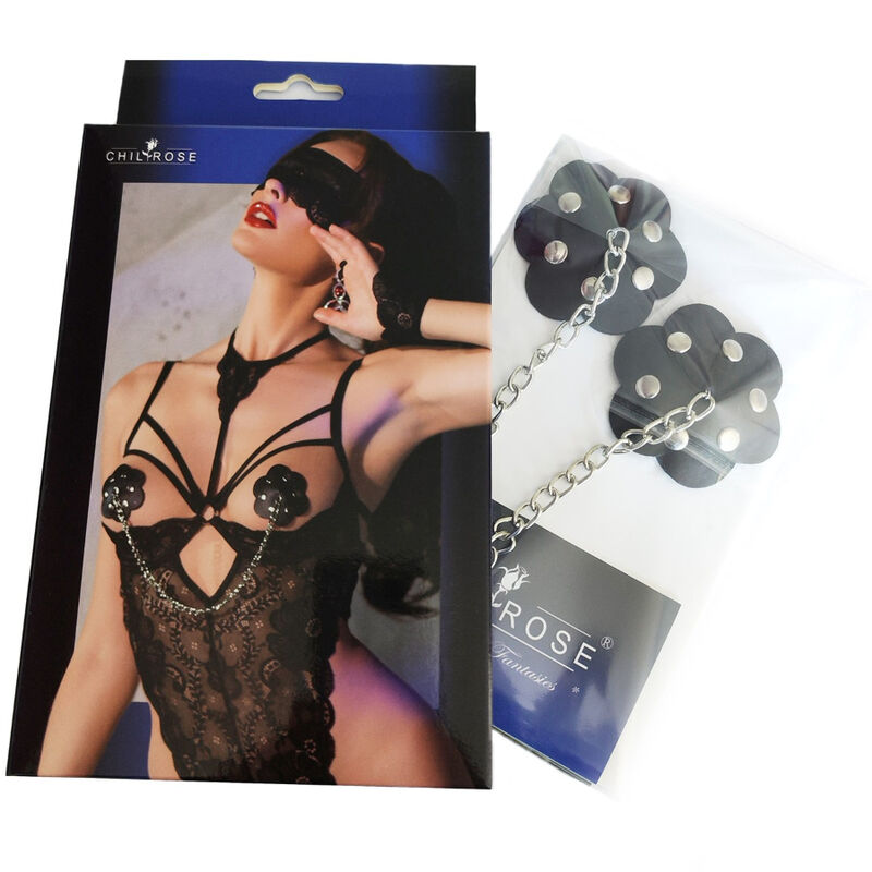 Chilirose Accesories-CR-4675 Nipple Cover Nero-Metallo 2 Chilirose Accesories-CR-4675 Nipple Cover Nero-Metallo · Accessori lingerie (imaginea 2)