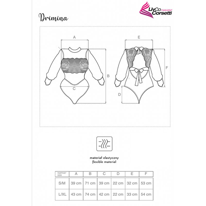 Livco Corsetti Fashion-Drimina LC90690 Body Blumarino · Lingerie sexy donna (imaginea 4)