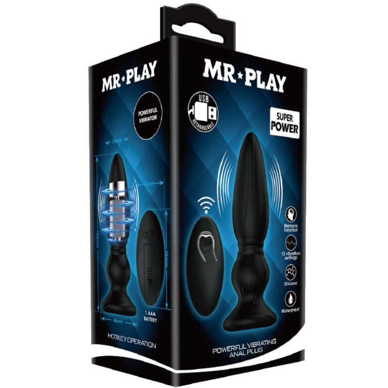 Mr Play-Potente vibratore Plug anale con telecomando 3 Mr Play-Potente vibratore Plug anale con telecomando · Giocattoli anali (immagine 3)