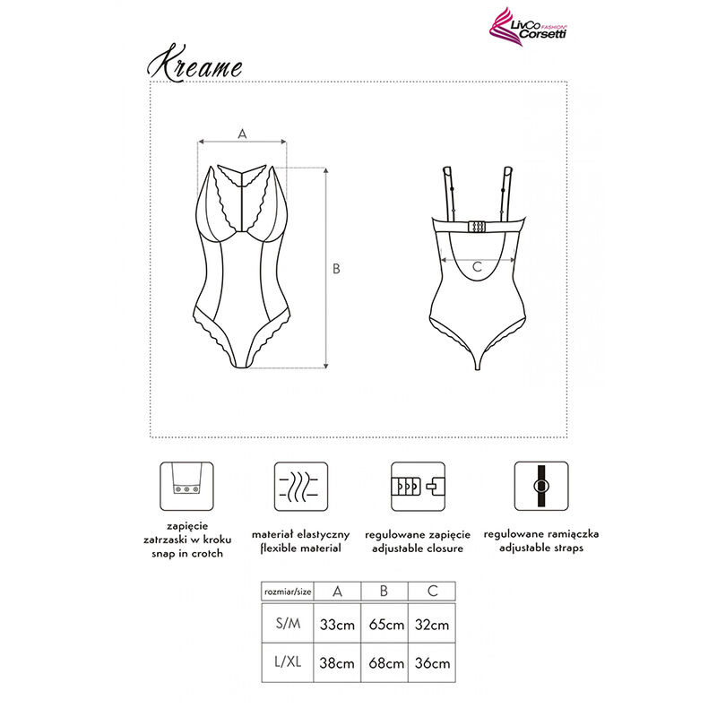 Livco Corsetti Fashion-Kreame LC-90546 Corpo Nero · Lingerie sexy donna (immagine 2)