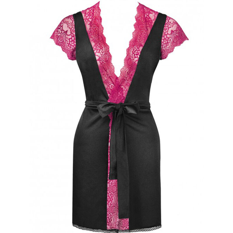 Livco Corsetti Fashion-Kumiko LC-90428 Cappotto e Mutandine Nero · Lingerie spicy & Bodystocking (immagine 3)