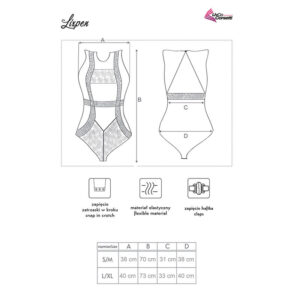 Livco Corsetti Fashion-Lixpen LC-90612 Body Nero · Lingerie sexy donna (imaginea 2)