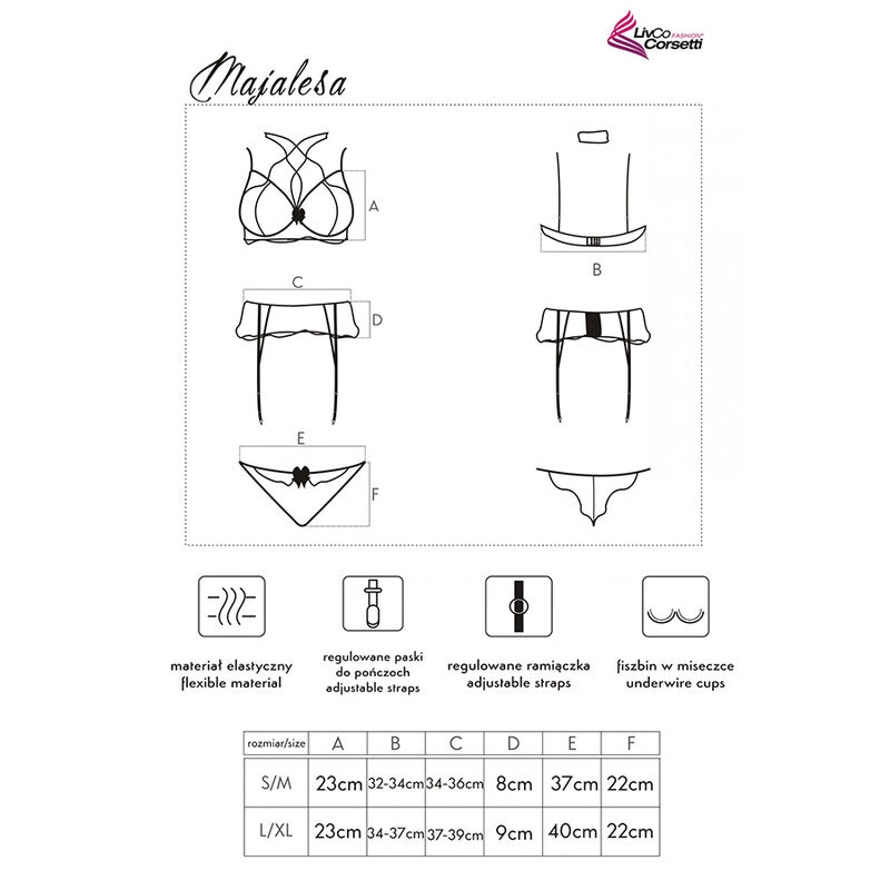Livco Corsetti Fashion-Majalesa LC-90526 Reggiseno + Giarrettiera 2 Livco Corsetti Fashion-Majalesa LC-90526 Reggiseno + Giarrettiera · Lingerie spicy & Bodystocking (imaginea 3)