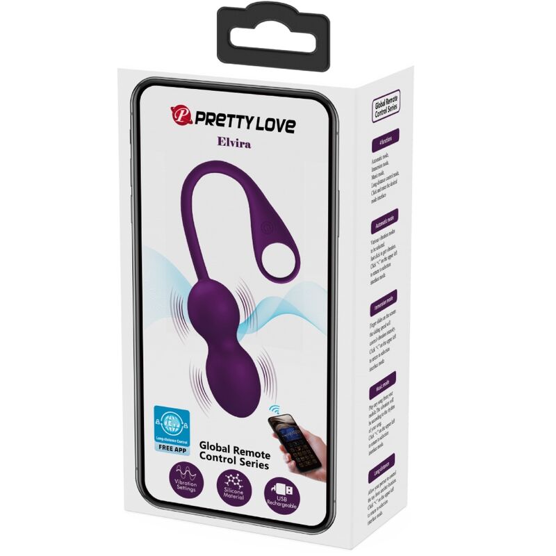 App Series-Elvira Palline vaginali Controllo remoto tramite — PRETTY LOVE · Vibratori (imaginea 9)