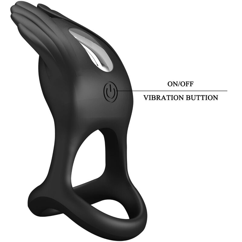 Pretty Love-Silas Anello Vibratore per Pene in Silicone · Anelli & Guaine per pene (immagine 7)