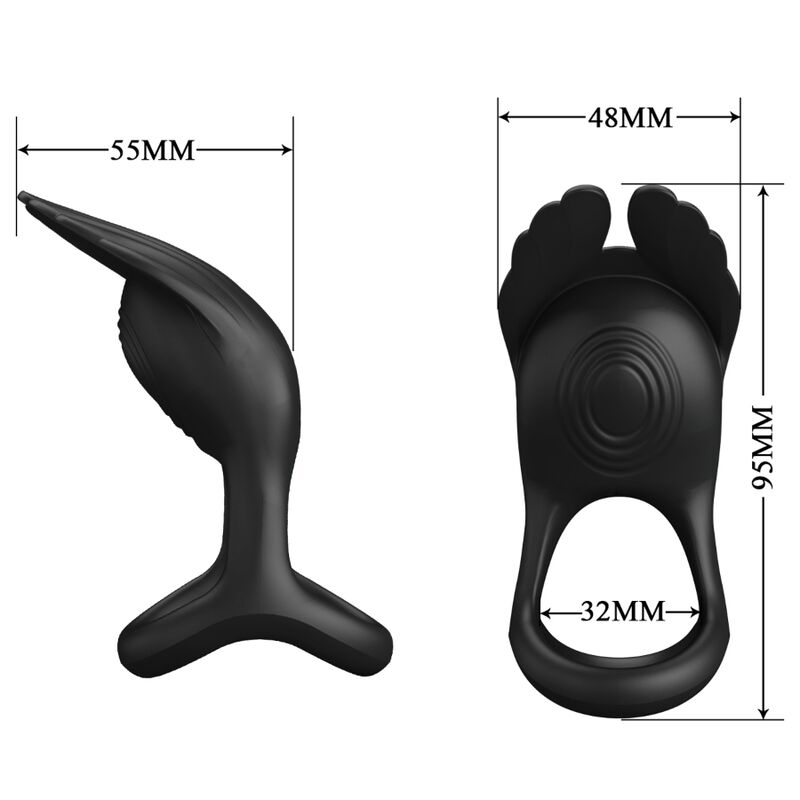 Pretty Love-Silas Anello Vibratore per Pene in Silicone · Anelli & Guaine per pene (immagine 6)