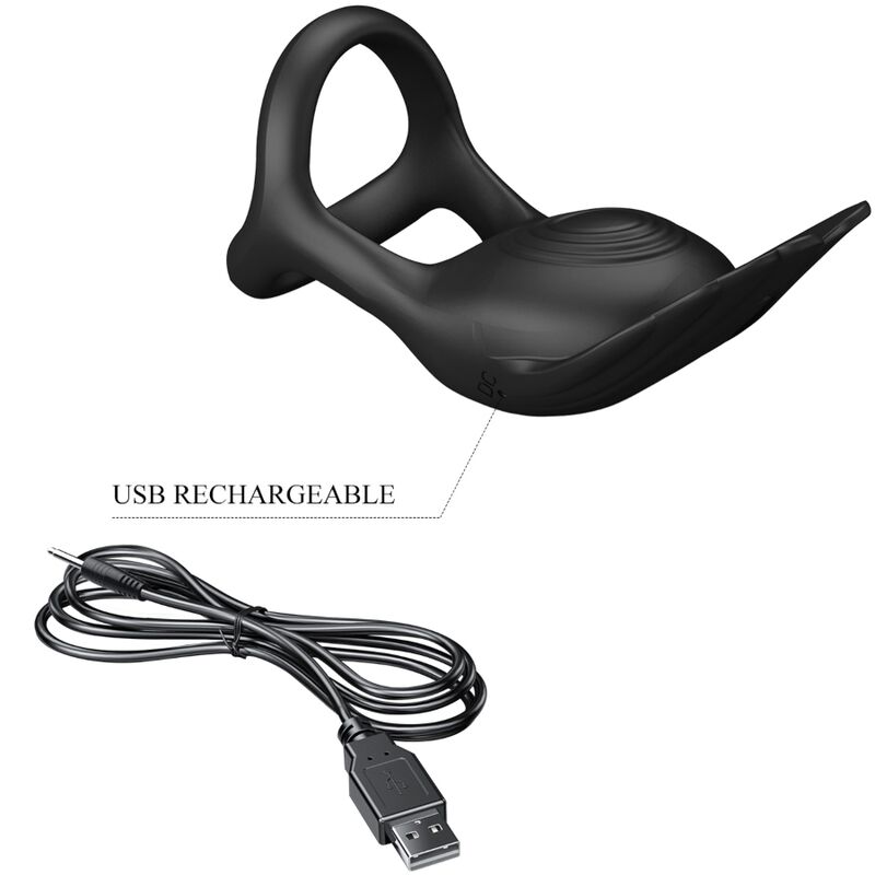 Pretty Love-Silas Anello Vibratore per Pene in Silicone · Anelli & Guaine per pene (immagine 8)
