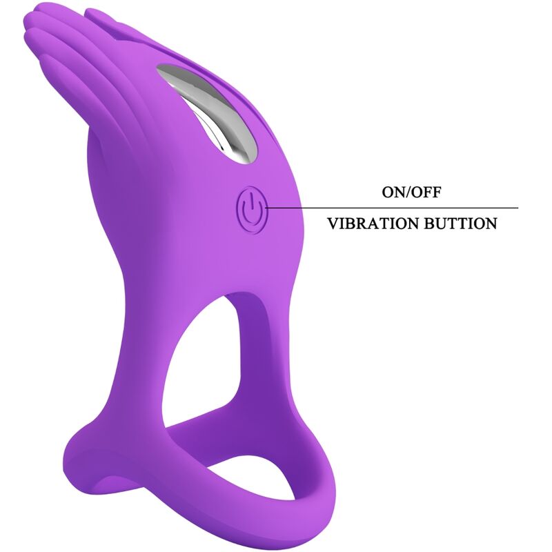 Pretty Love-Silas Anello Vibratore per Pene in Silicone · Anelli & Guaine per pene (immagine 16)