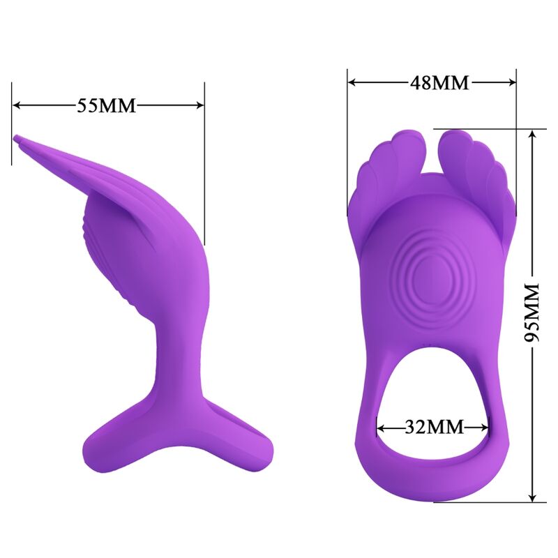 Pretty Love-Silas Anello Vibratore per Pene in Silicone · Anelli & Guaine per pene (immagine 14)
