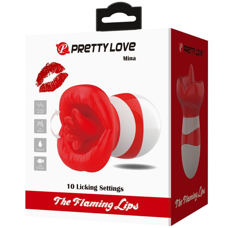 High Tech-Mina Stimolatore di Lingua Rosso Aperto-TPR, 10 velocità 6 High Tech-Mina Stimolatore di Lingua Rosso Aperto-TPR, 10 velocità — PRETTY LOVE · Vibratori (imaginea 6)