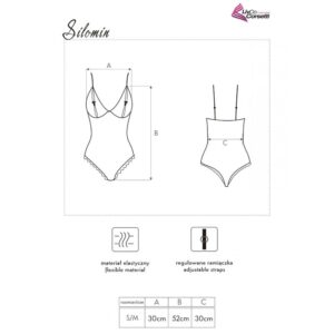 Livco Corsetti-Set Silomin LC-1401 Corpo e Vestaglia Nero — LIVCO CORSETTI FASHION · Lingerie spicy & Bodystocking (immagine 4)