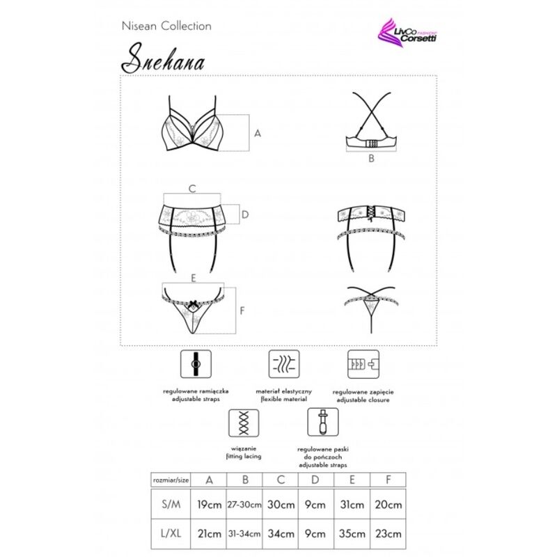 Livco Corsetti Fashion-Snehana LC-90443 Reggiseno + Giarrettiera · Lingerie spicy & Bodystocking (imaginea 5)